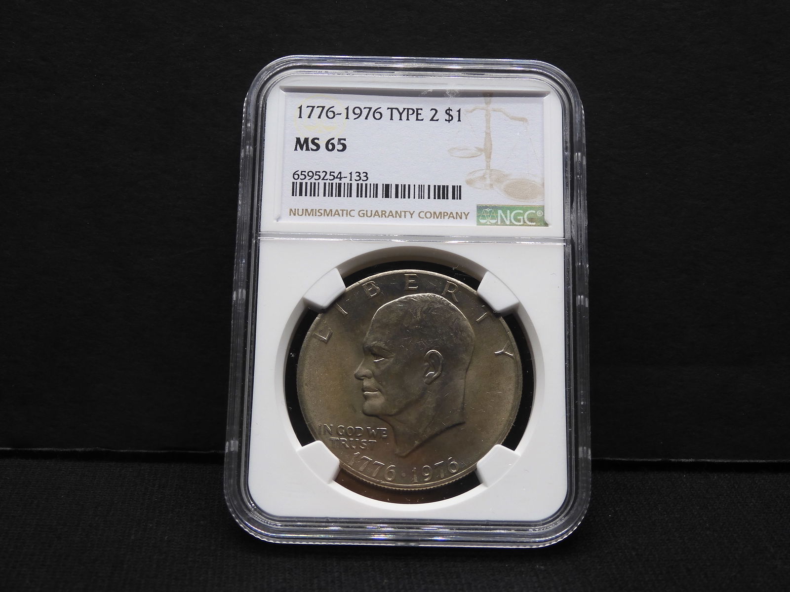 1776-1976 Type 2 Bicentennial Eisenhower Dollar - NGC MS65 (1 of 4)