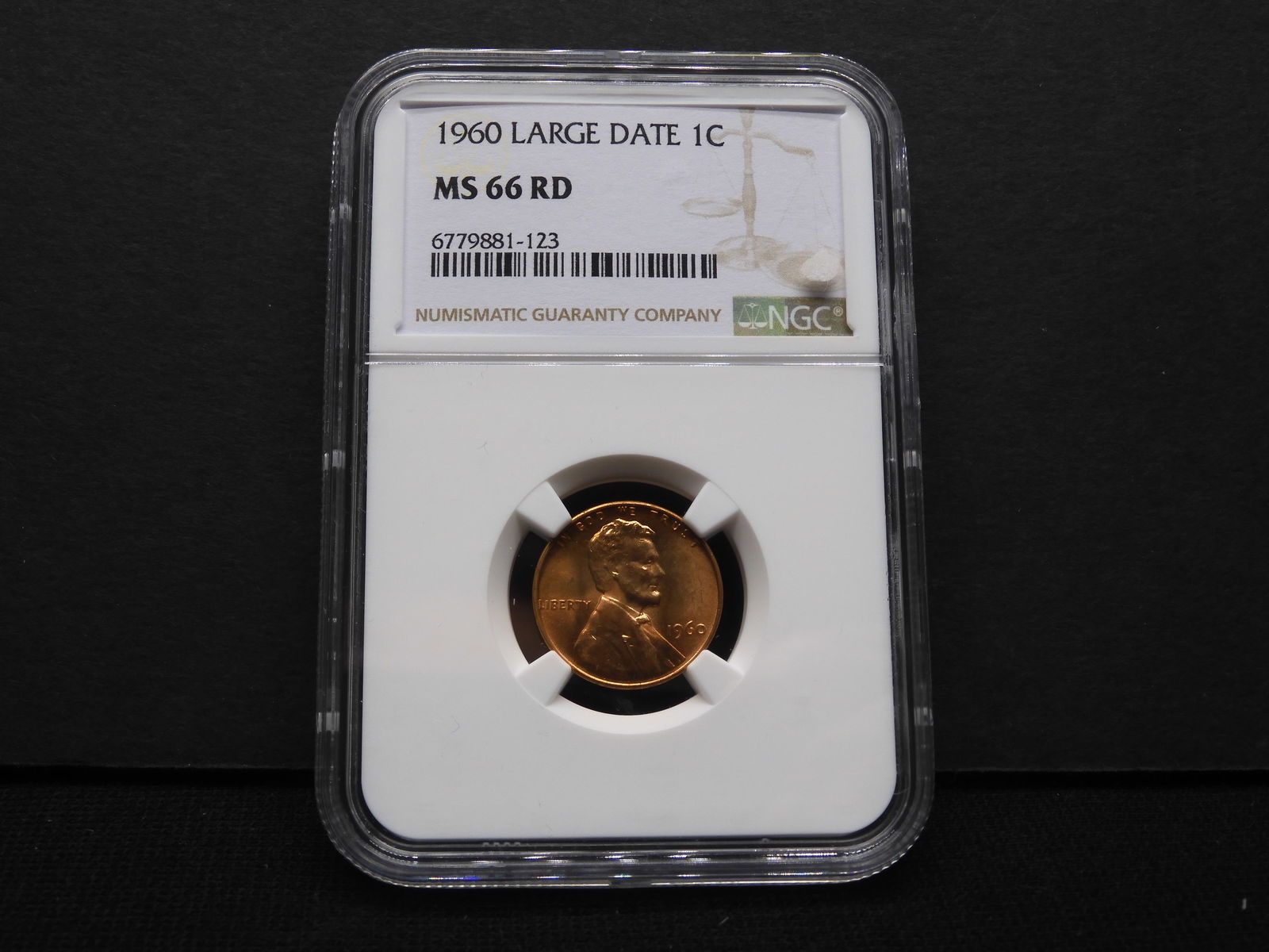1960 LARGE DATE Lincoln Cent - NGC MS66 RD (1 of 4)