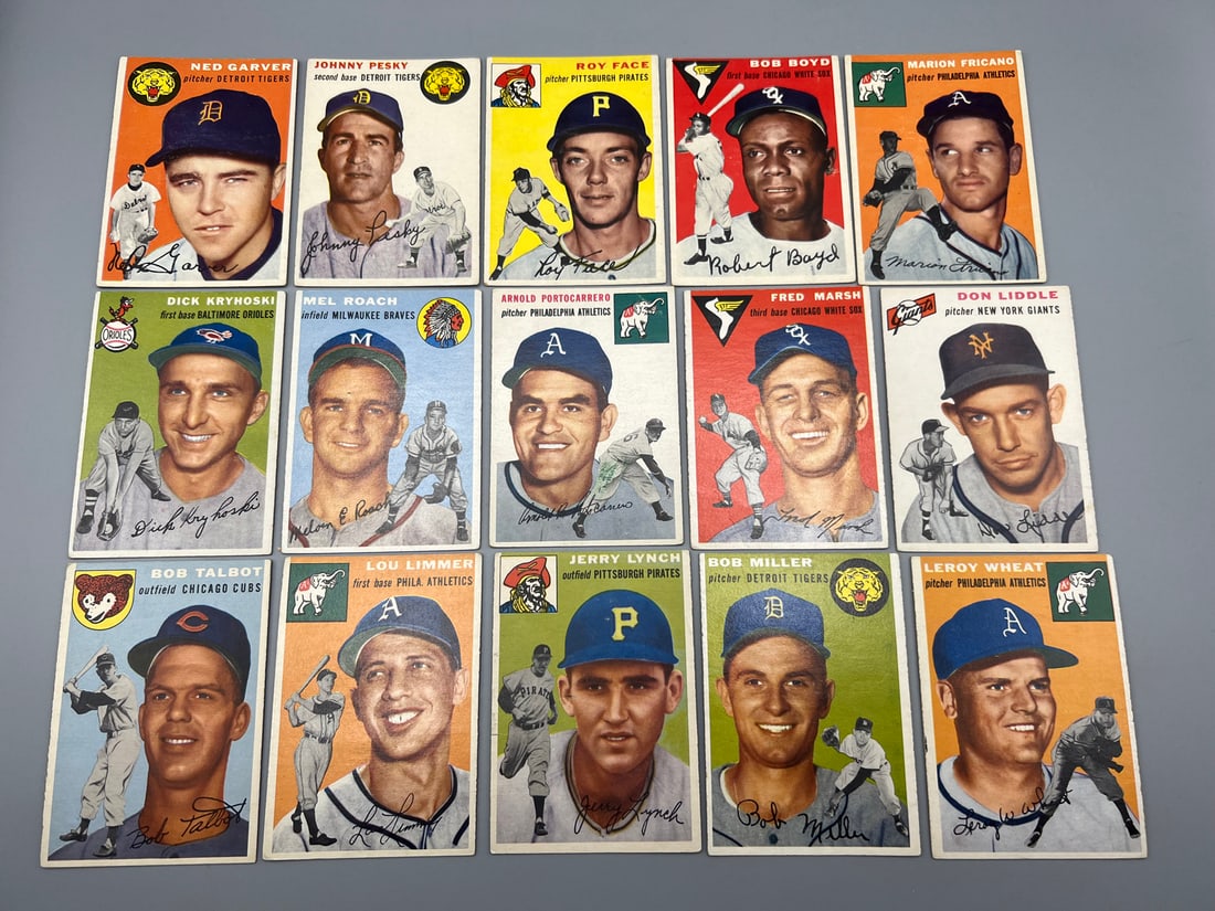 1954 Topps - Lot Of (15) Singles - Varying Conditions (1 of 2)