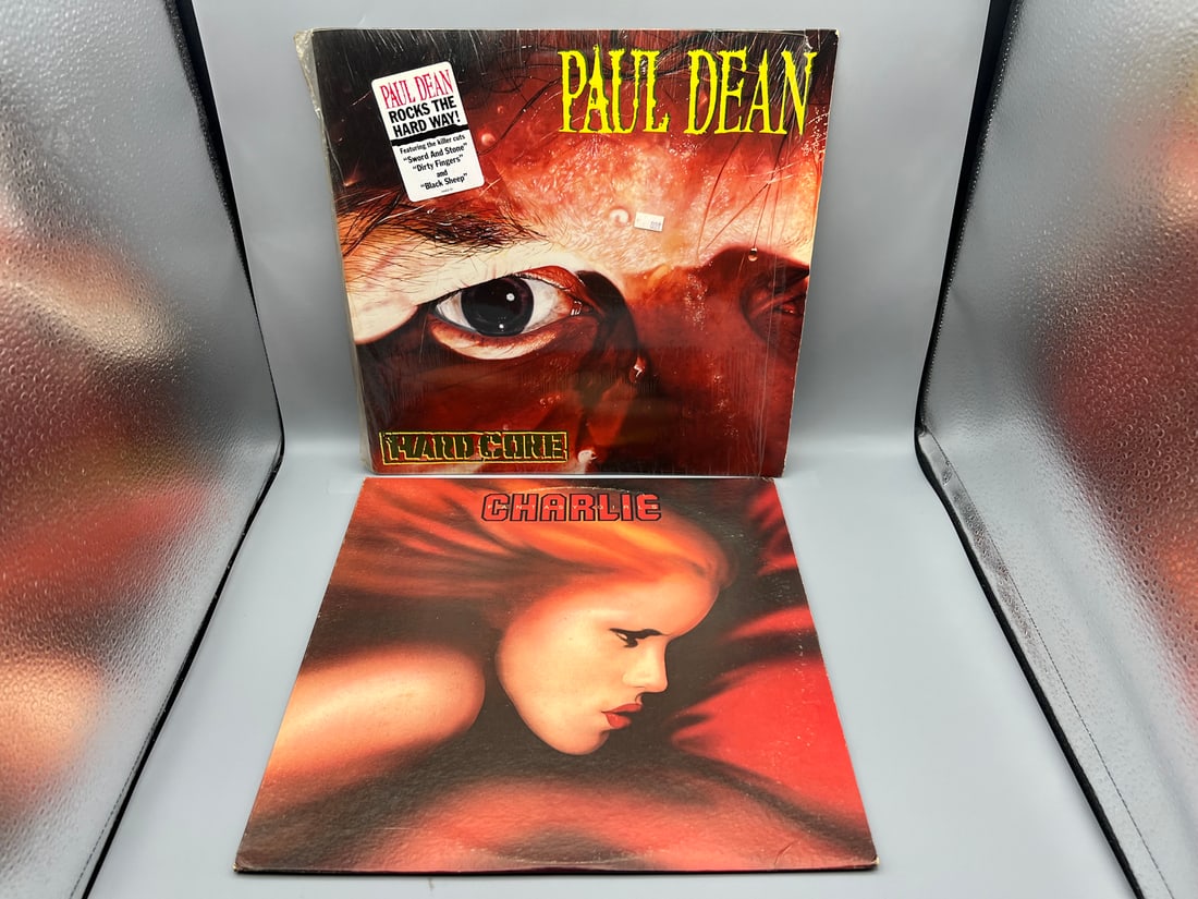 1989 Paul Dean Hard Core & 1976 Charlie Fantasy Girls Vinyl Albums (1 of 6)