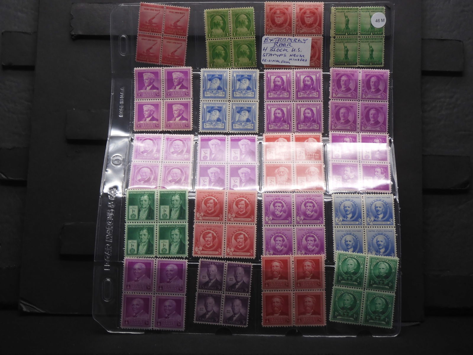 Sheet of RARE 4 Block US Stamps (1 of 7)