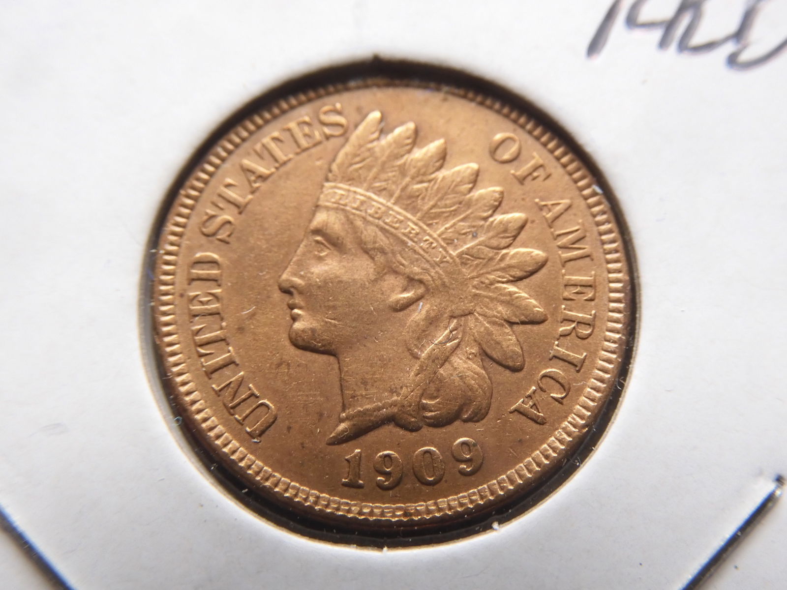 1909 UNC RED Indian Head cent (1 of 3)