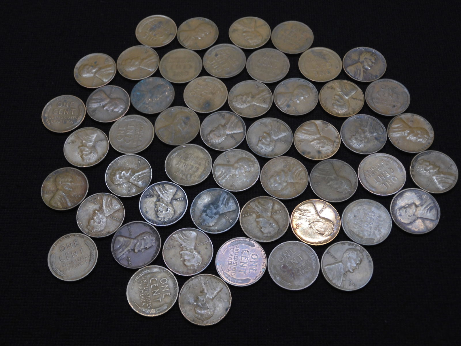 Roll Of 50 1941-S Lincoln Head Wheat Cents. (1 of 5)