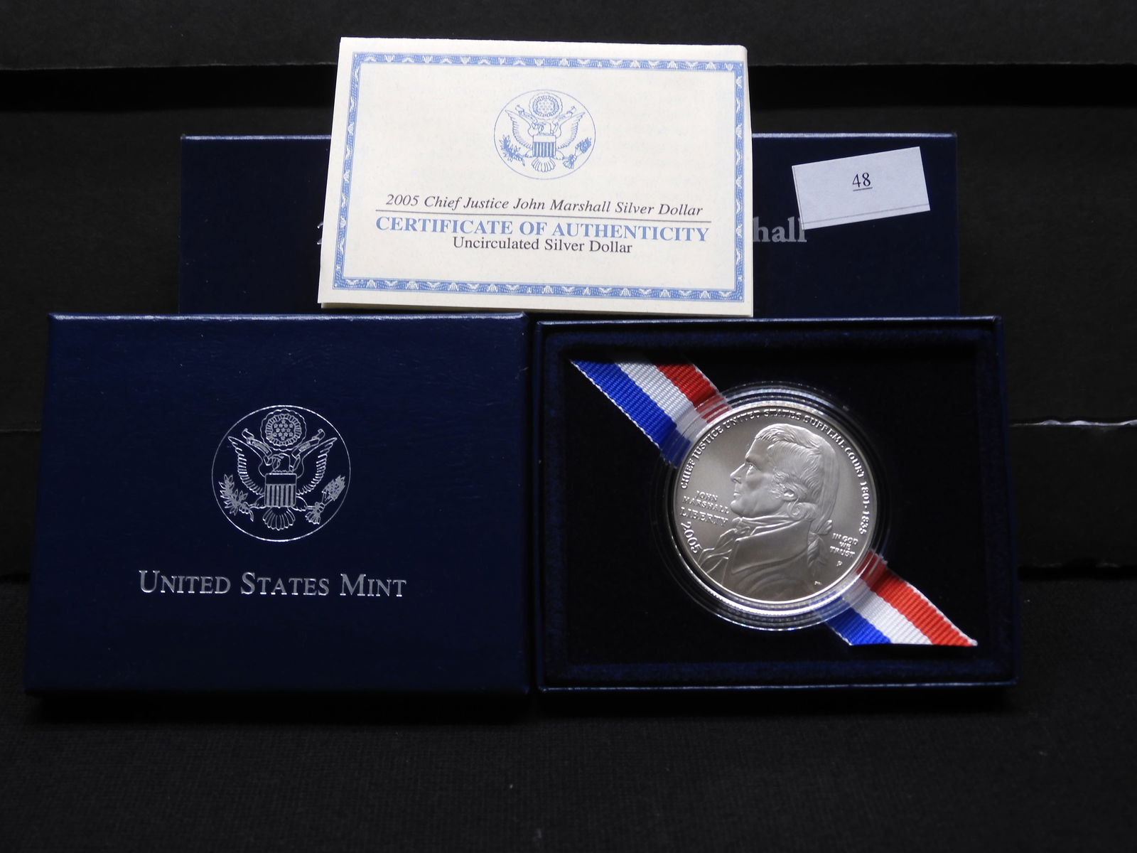 2005-P Chief Justice John Marshall Uncirculated Silver Dollar - OGP: 2005-P Chief Justice John Marshall Uncirculated Silver Dollar - OGP