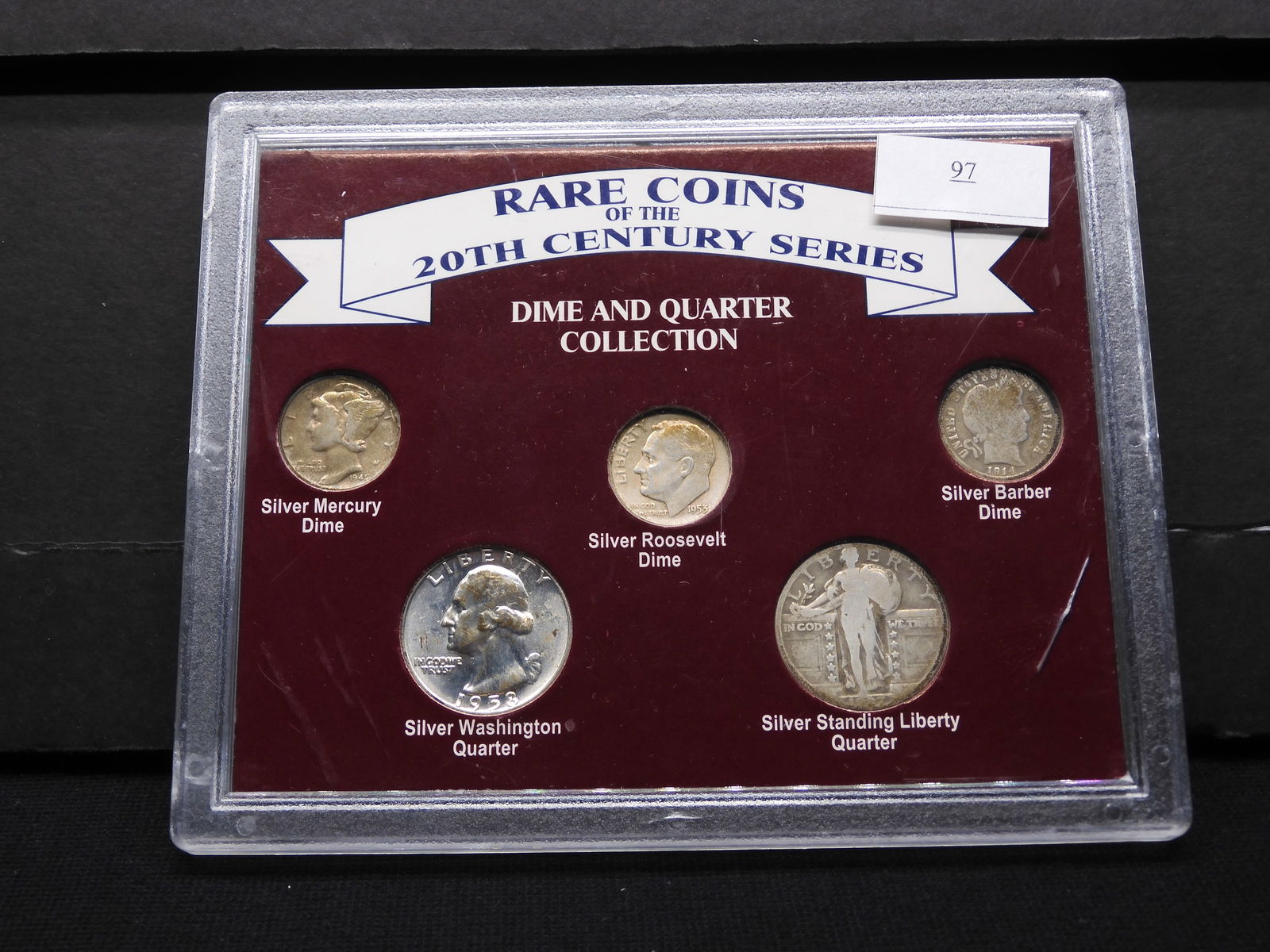 Rare Coins of the 20th Century Series - Dime & Quarter Collection Set - 5 Coins (1 of 2)