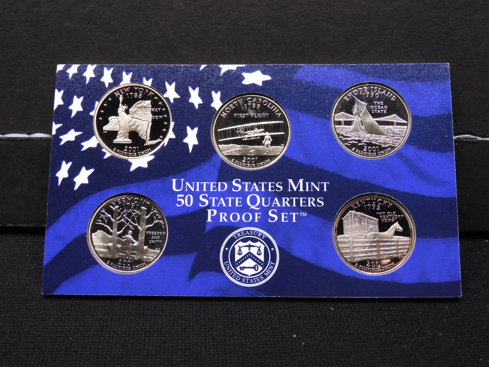 2001-S Proof Statehood Quarter Set - 5 Coins (1 of 2)