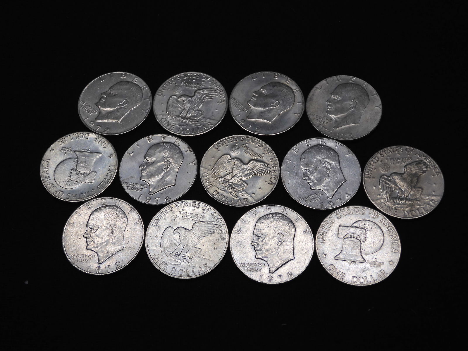 13 Assorted Eisenhower Dollars (1 of 4)