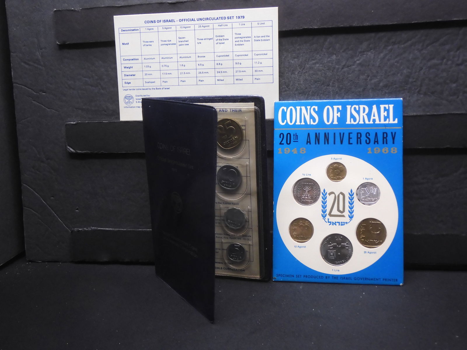 1978 Israel 30th Anniversary & 1979 Israel 31st Anniversary Official Mint Set 6 Coins each (1 of 16)