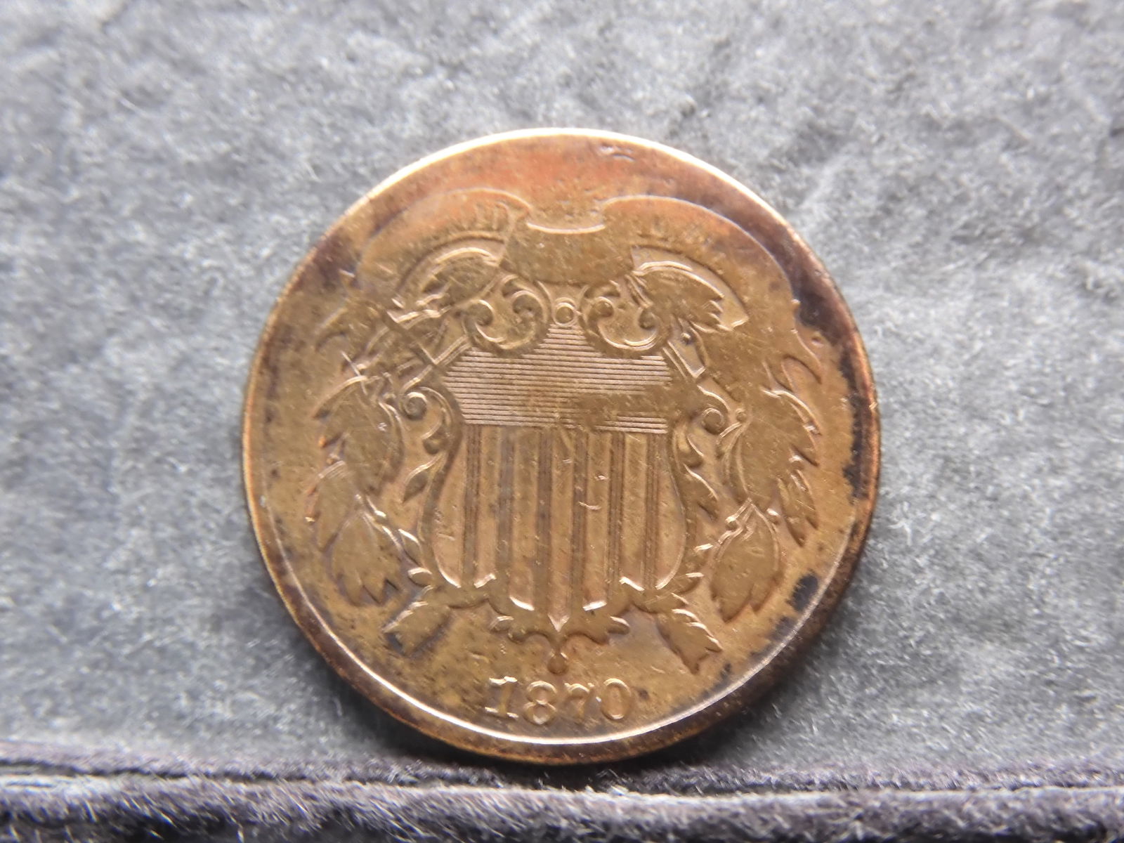 1870 Shield Two Cent Rare (1 of 2)