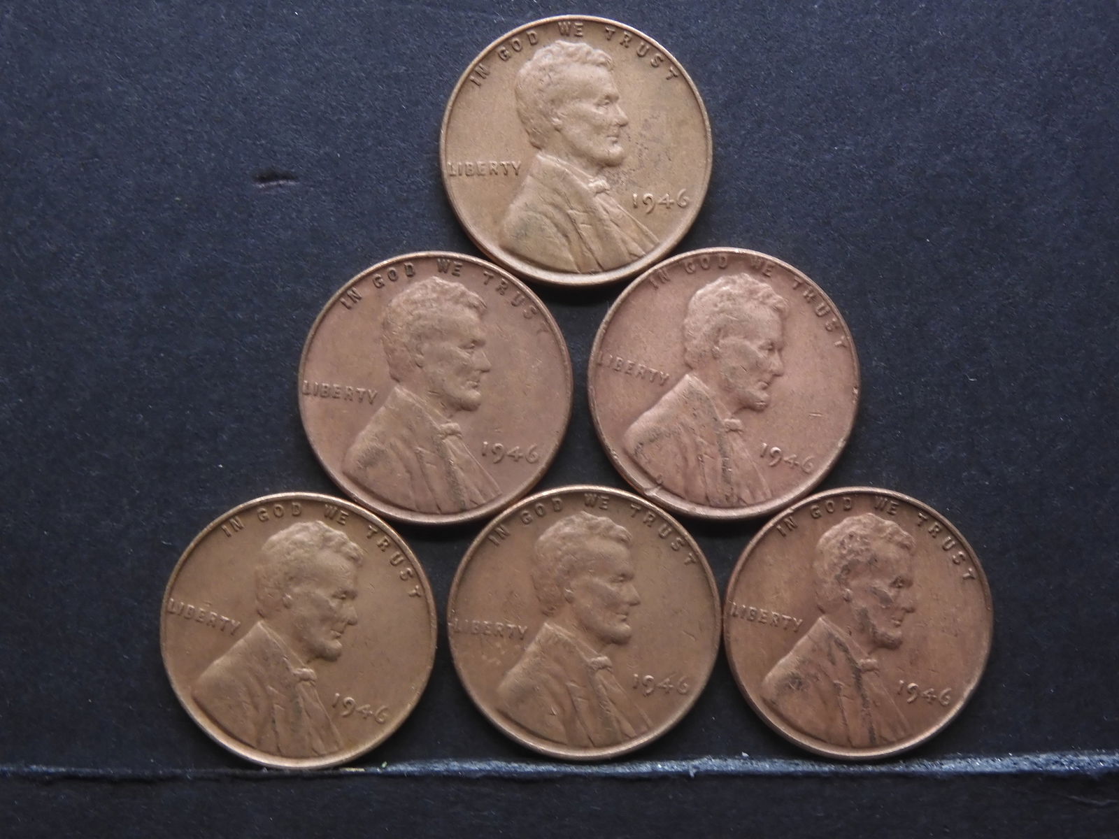 6-1946 P, Copper wheat pennies (1 of 3)