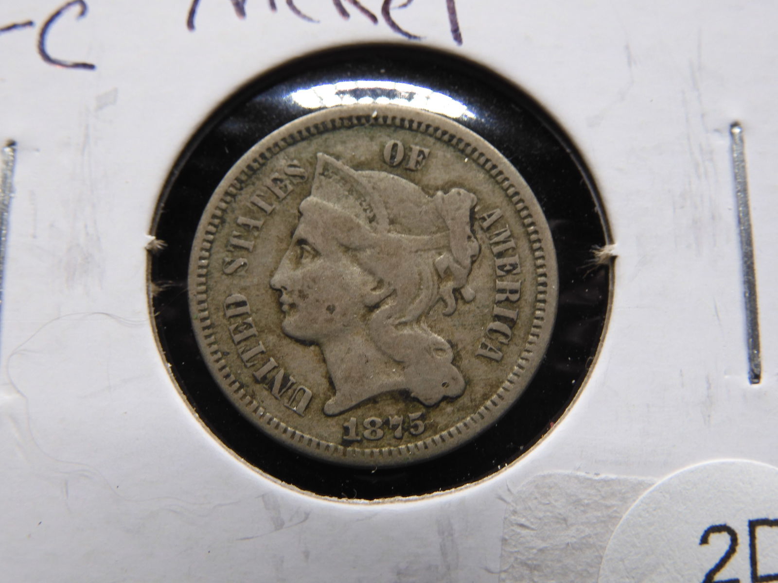 1875 3-Cent Nickel. Fine. (1 of 3)