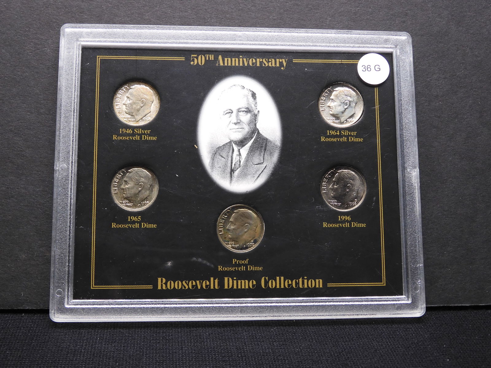 50th Anniversary (1996) Roosevelt Dime Collection. Coins Total. (1 of 2)