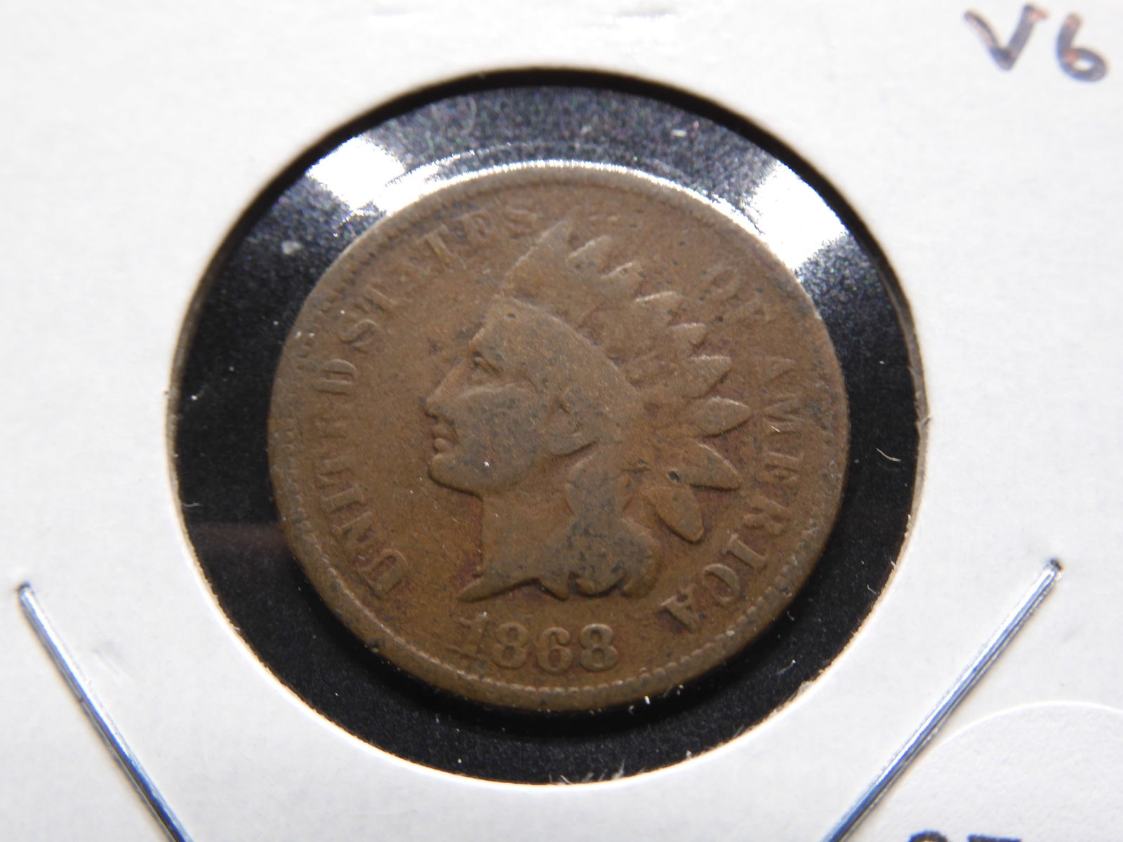 1868 Indian 1c. VG. (1 of 3)