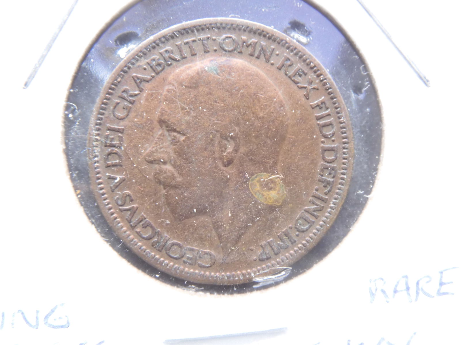 Rare 1926 King George V Half Penny - F (1 of 3)