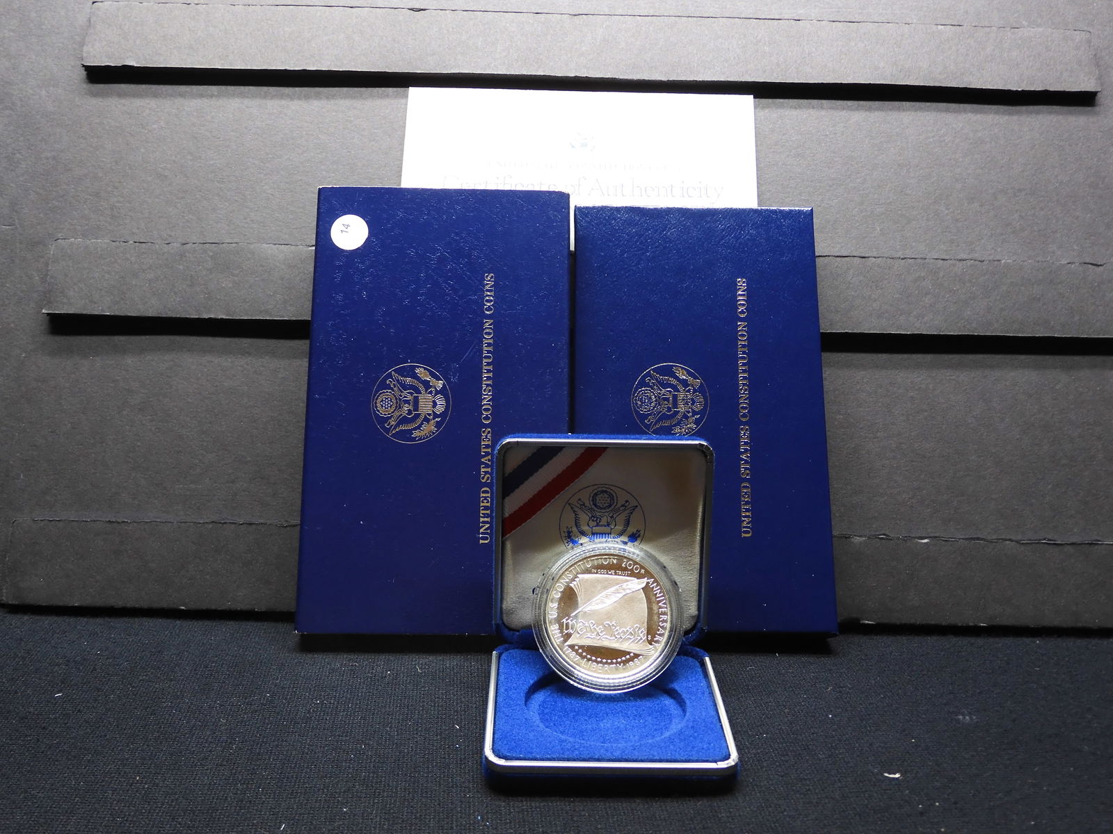 1987-S Constitution commemorative $1 in Mint box with COA.  GEM proof. (1 of 4)