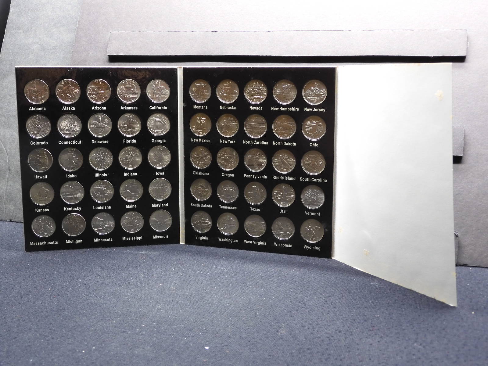 50 State Quarter Collection Book W/ 50 Coins Auction