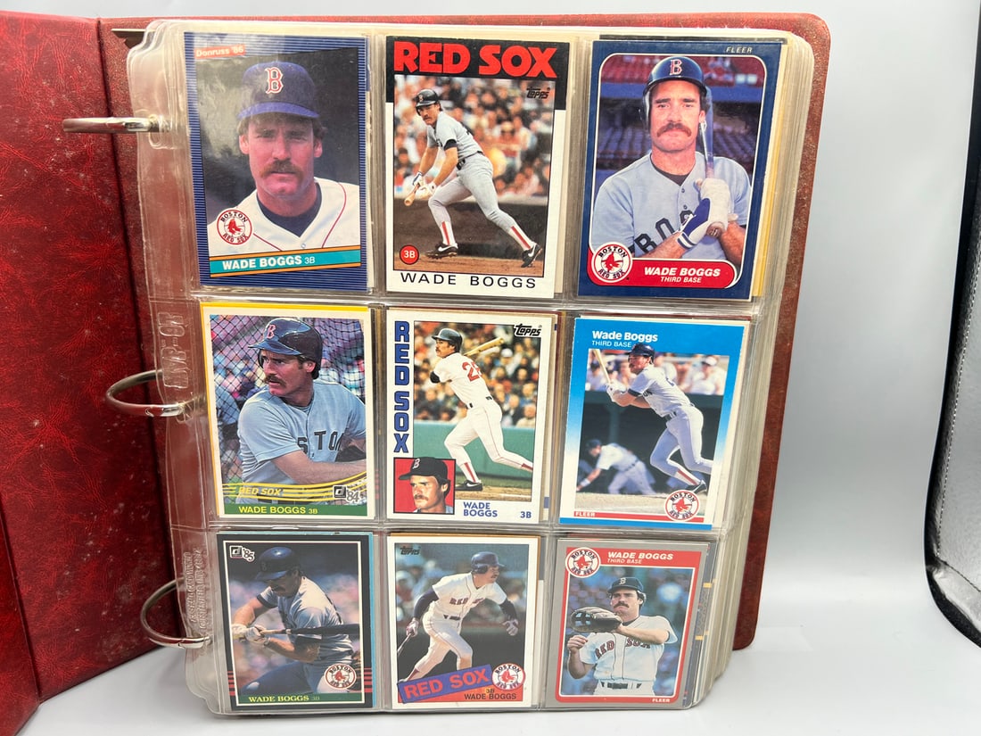 Binder of Assorted 1980's & 1990's Baseball Cards W/ Stars, Rookies & 2nd Year cards - Wade Boggs, (1 of 17)