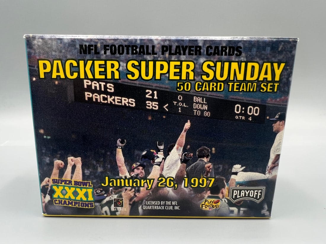 1997 Playoff Green Bay Packers Super Bowl Sunday 50 Card Team Set: 1997 Playoff Green Bay Packers Super Bowl Sunday 50 Card Team Set