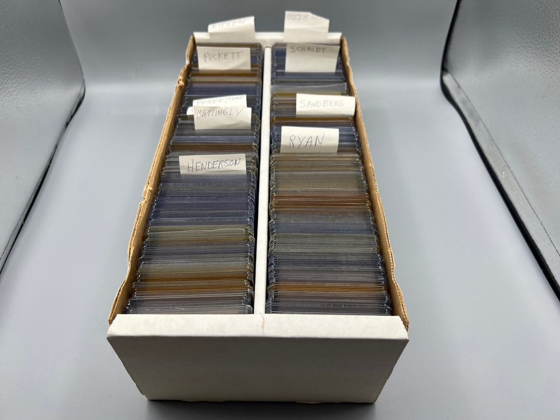 Complete 2 Row Box Full of Assorted Baseball Star Player Cards in Top Loads - Rickey Henderson, (1 of 14)