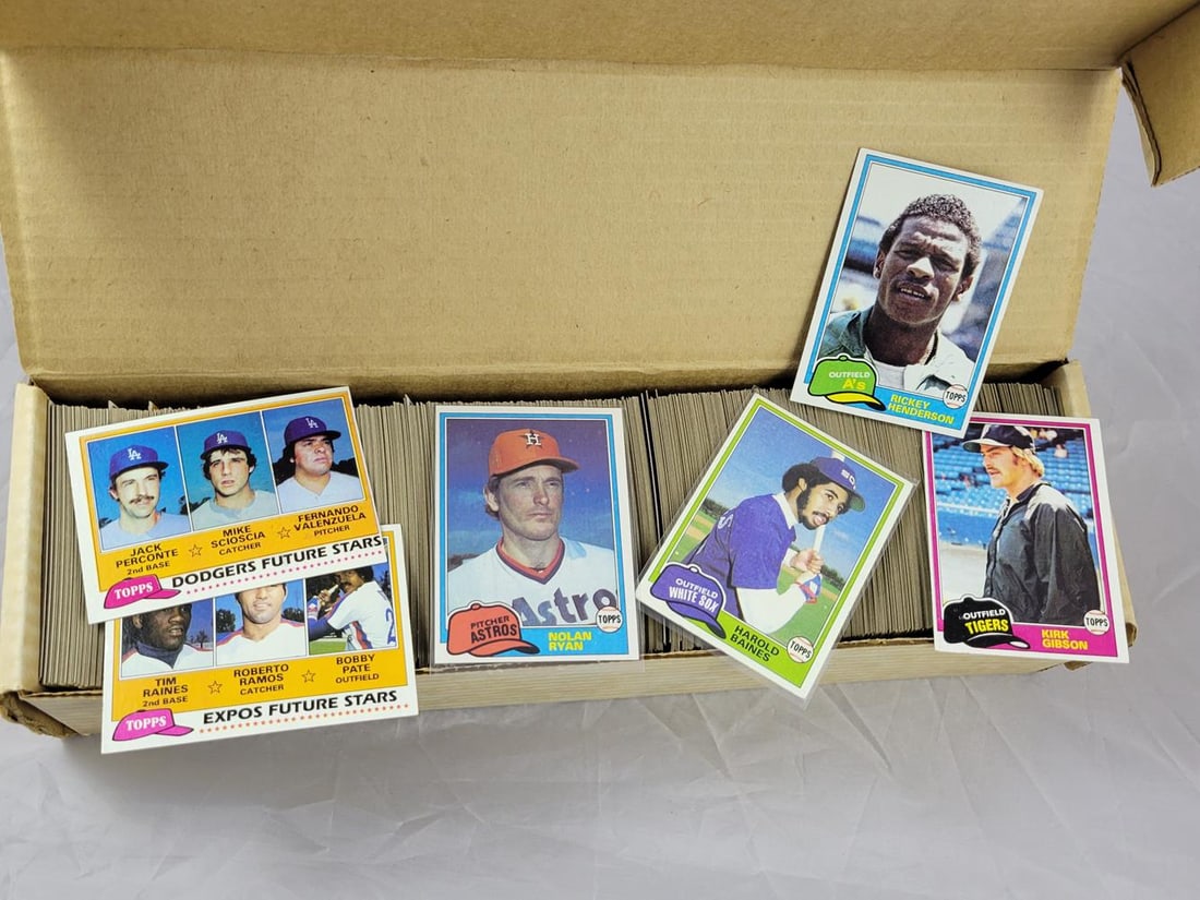 1981 Topps Baseball Set - Rookies of Harold Baines, Kirk Gibson, Fernando Valenzuela, Tim Raines (1 of 4)