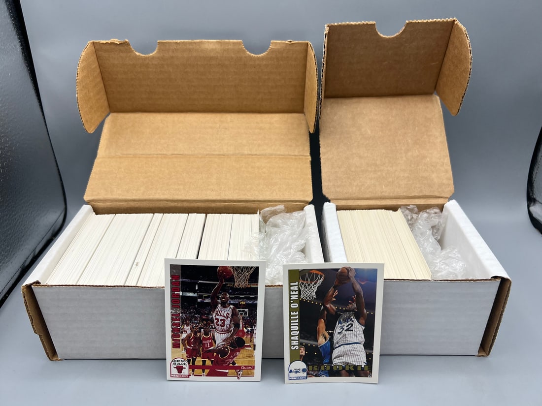 1992-93 NBA Hoops Basketball Series 1 & Series 2 Complete Sets - Shaquille O'Neal RC (1 of 3)