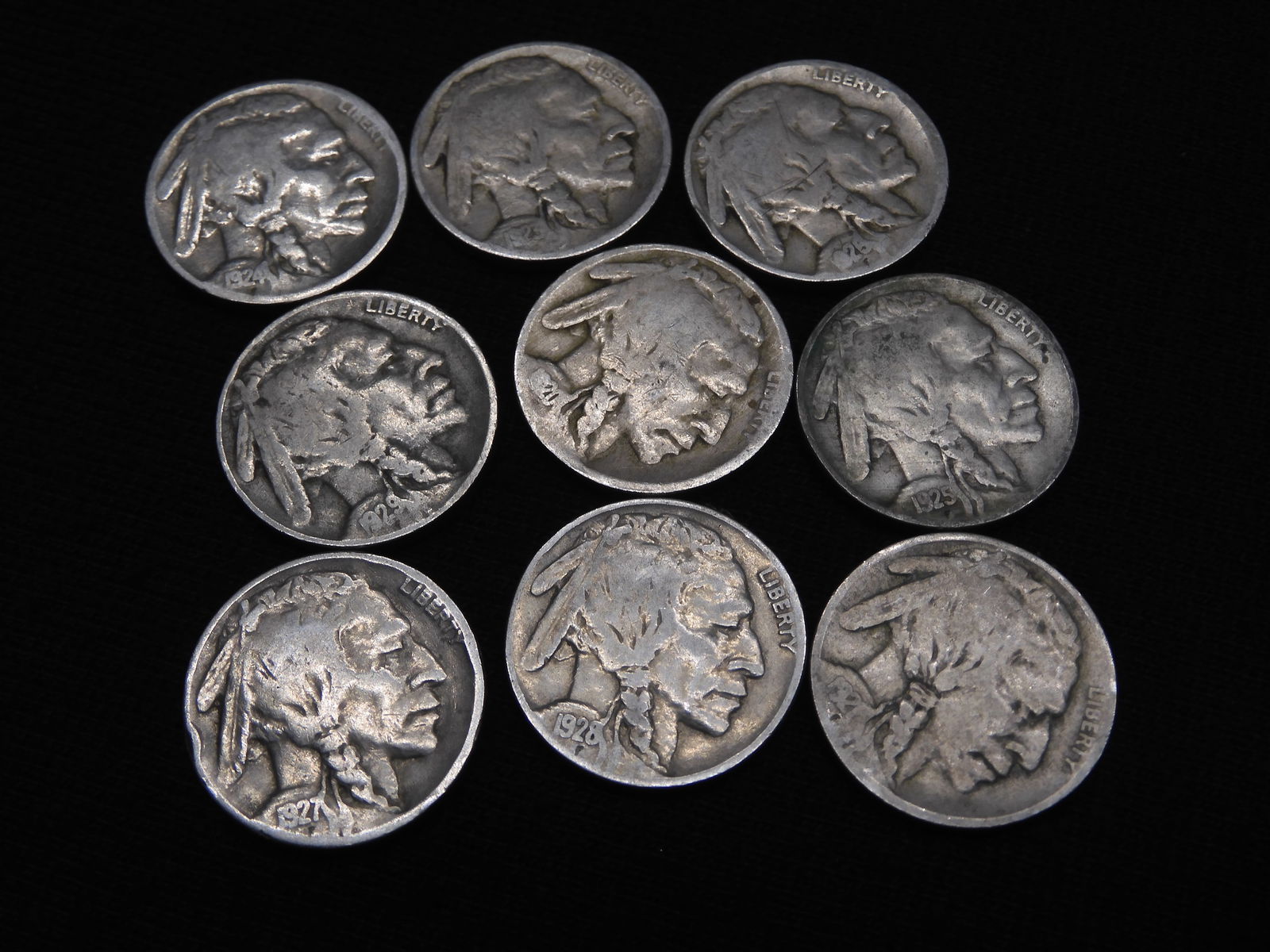 1920-1929 Buffalo Nickels - Consecutive Dates (1 of 5)