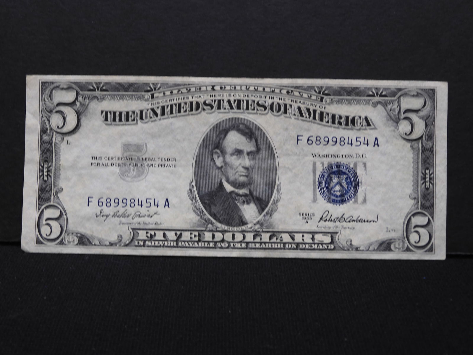 1953A $5 Silver Certificate / Crisp (1 of 3)