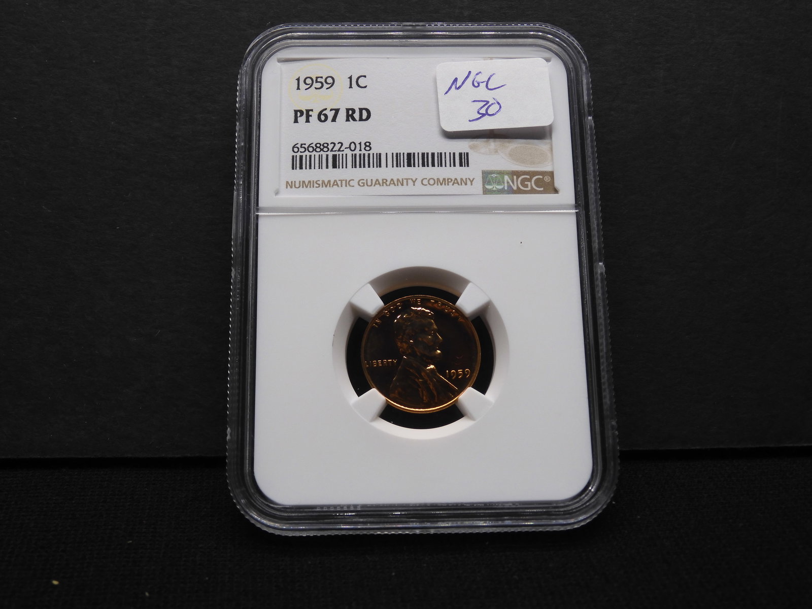 1959 Lincoln Cent - NGC PF67 RD NGC Price Guide $30: 1959 Lincoln Cent - NGC PF67 RD NGC Price Guide $30