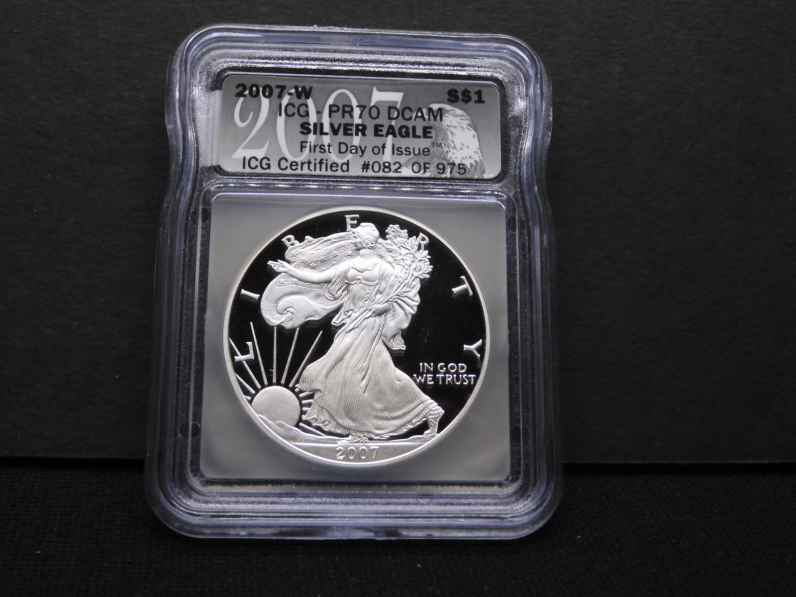 2007-W American Silver Eagle - ICG PR70 DCAM (1 of 4)