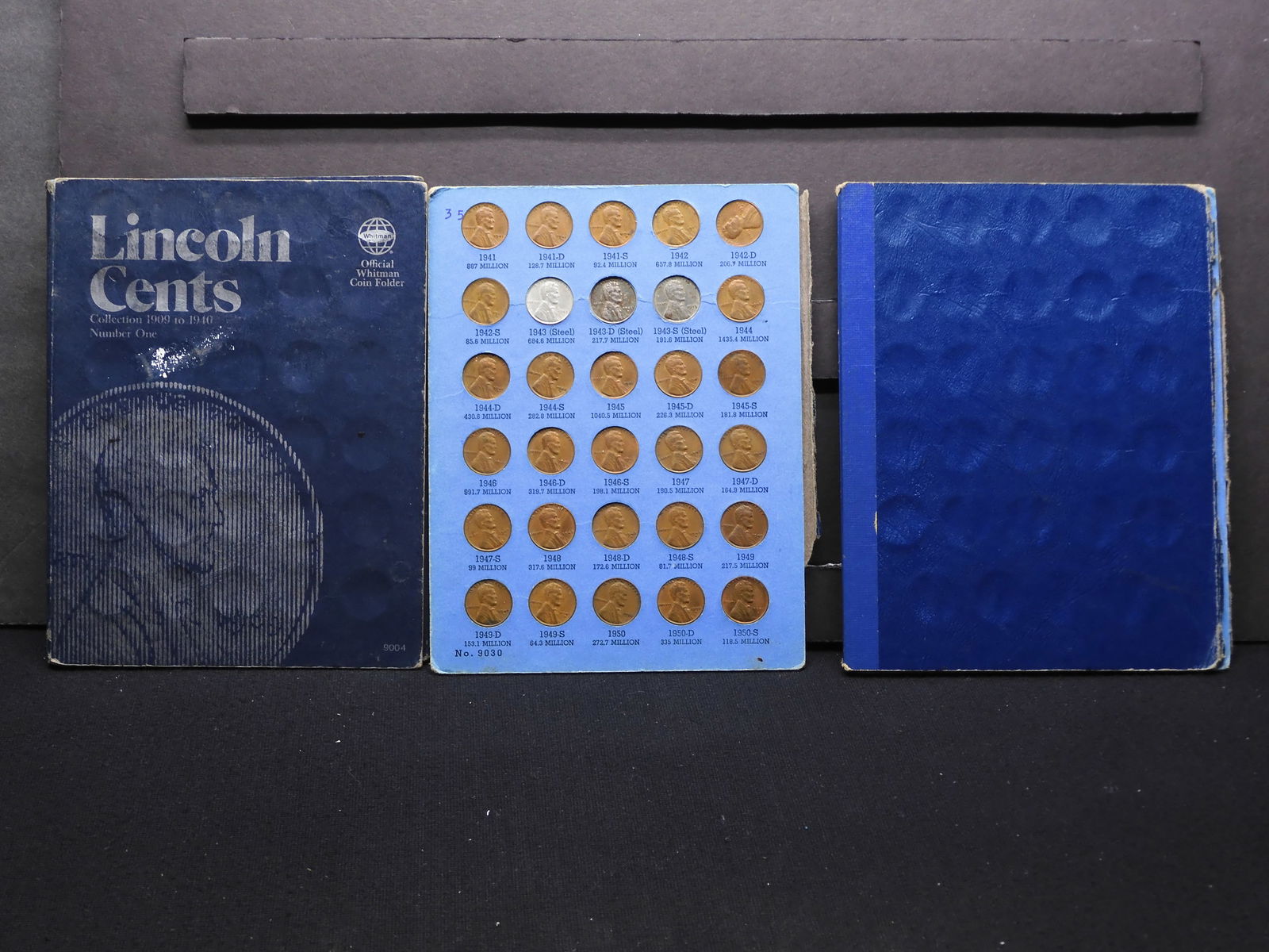 Tri-Fold Partial Collection of Lincoln Head Cents - #1 Starting 1909-1940 & #2 Starting 1941 (1 of 13)