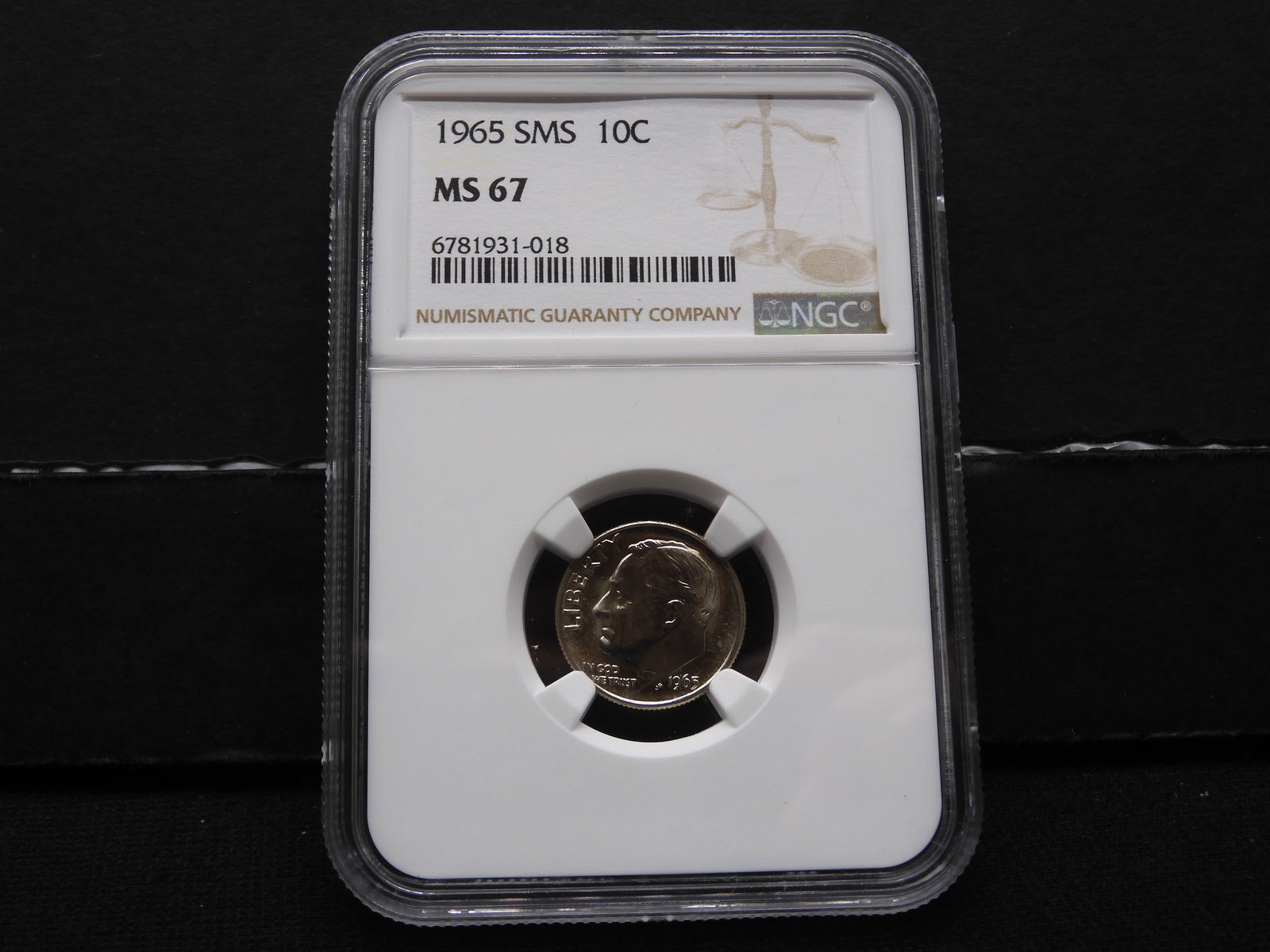 1965 SMS Special Mint Set Roosevelt Dime - NGC MS67 (1 of 4)