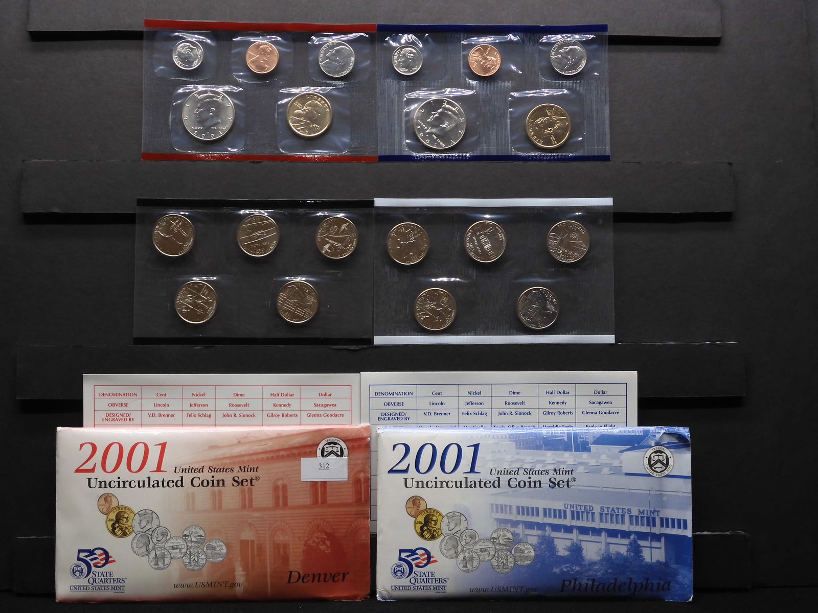 2001-P&D Uncirculated Mint Set OGP (1 of 11)