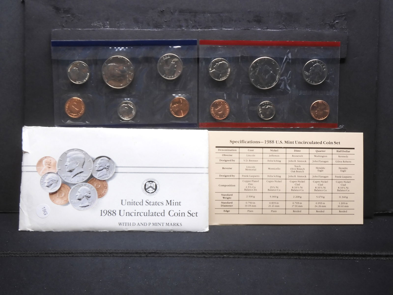 1988 P,D US Uncirculated Mint Set. OGP (1 of 6)