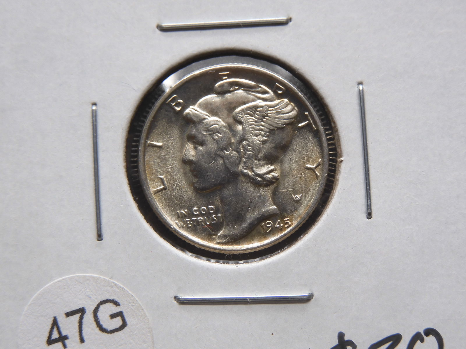 1945 Mercury Dime CH BU, (1 of 3)