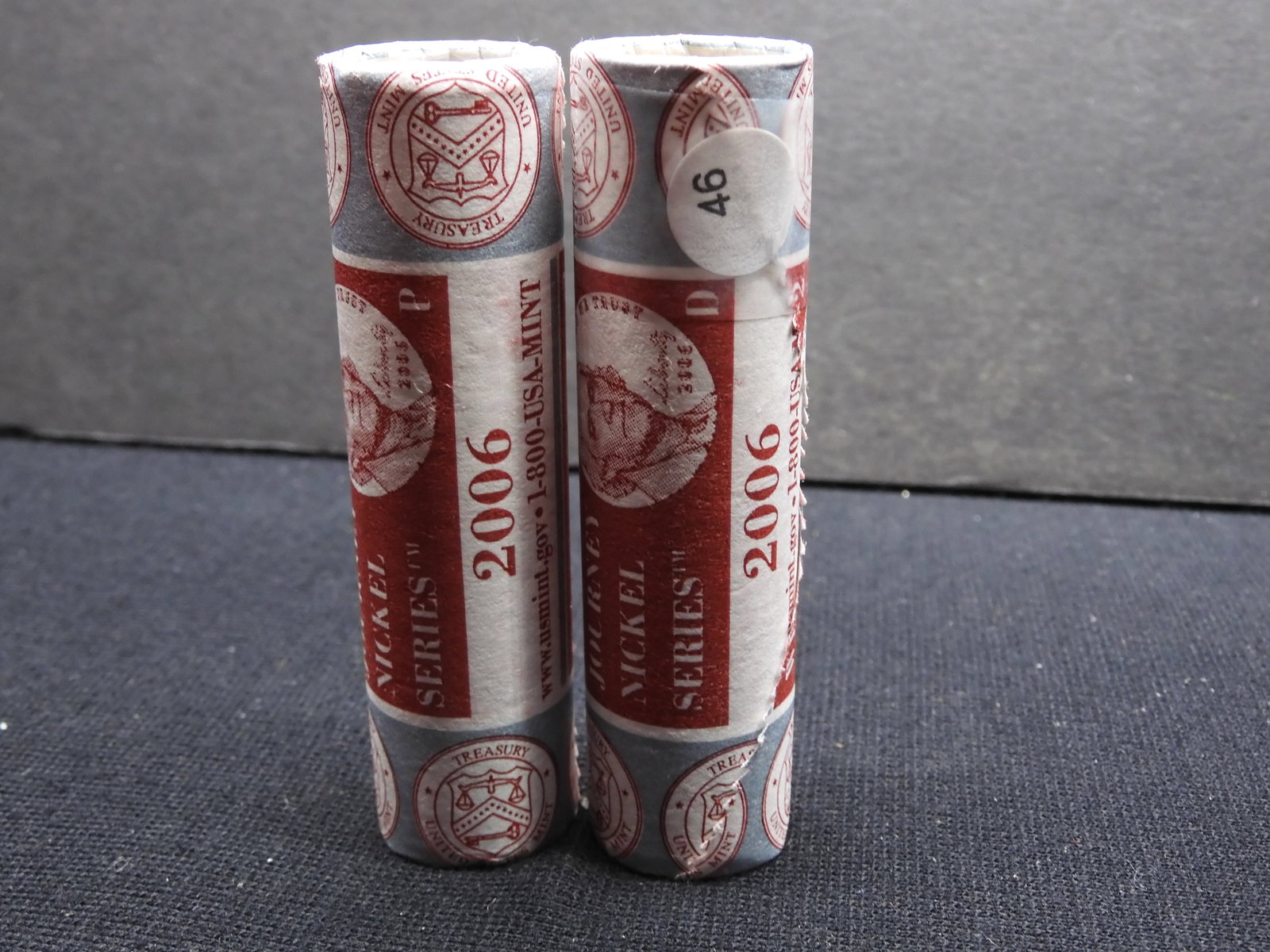 (2) US Mint Fancy Wrap rolls 2006 P and D Westward Journey Return to Monticello Nickels. Choice/GEM: (2) US Mint Fancy Wrap rolls 2006 P and D Westward Journey Return to Monticello Nickels. Choice/GEM Uncirculated.