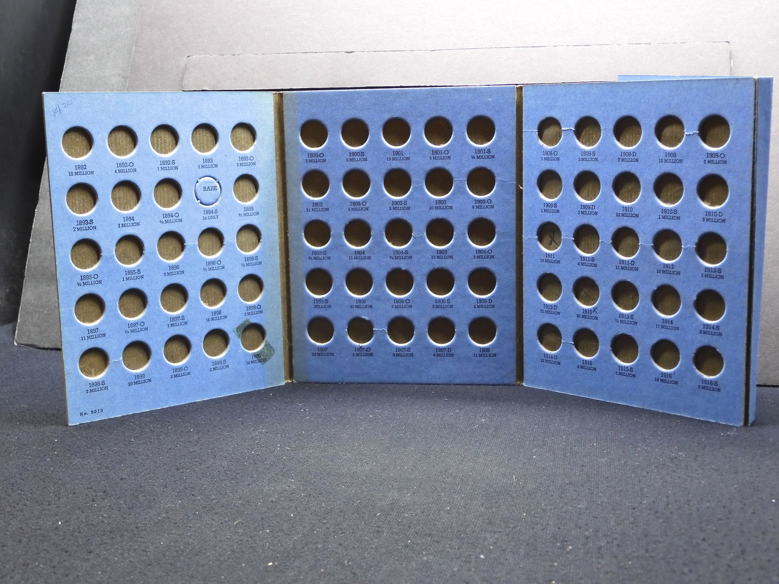 EMPTY Tri-Fold - Barber, Liberty Head or "Morgan" Dime - 1892-1916 (1 of 3)