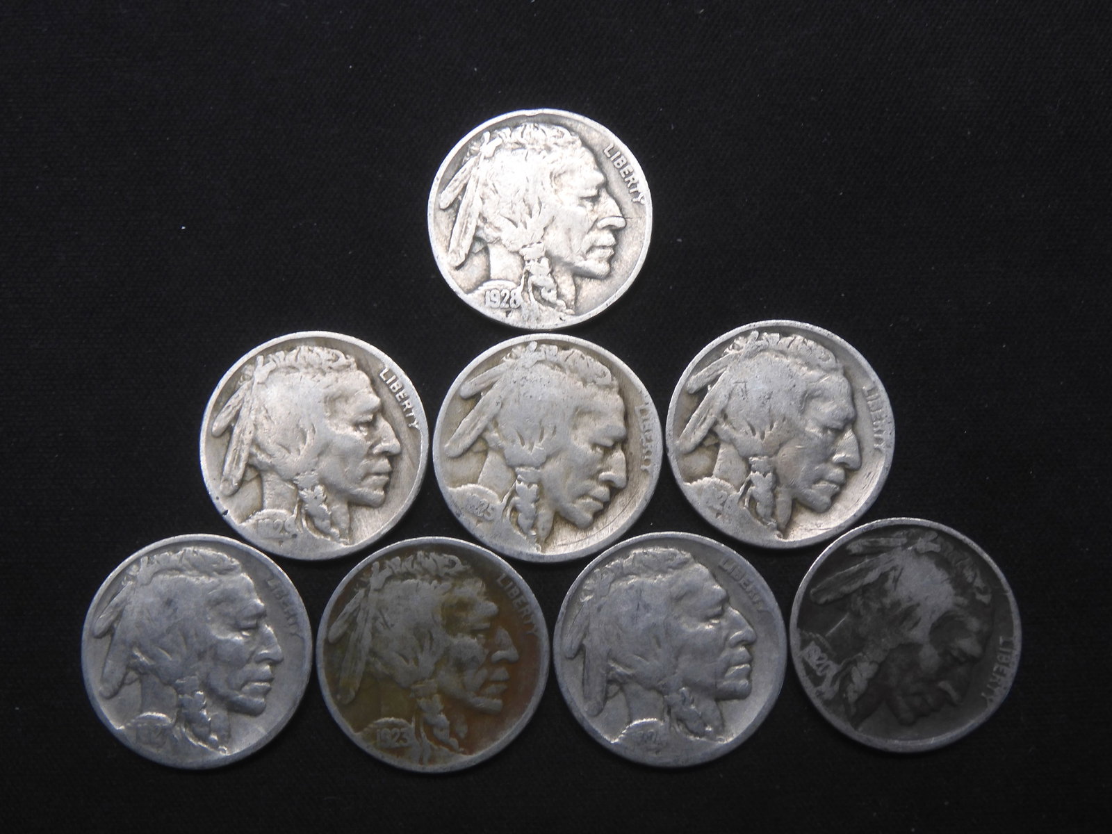 1920/1923/1924/1925/1926/1927/1928/1929 Buffalo Nickels: 1920/1923/1924/1925/1926/1927/1928/1929 Buffalo Nickels