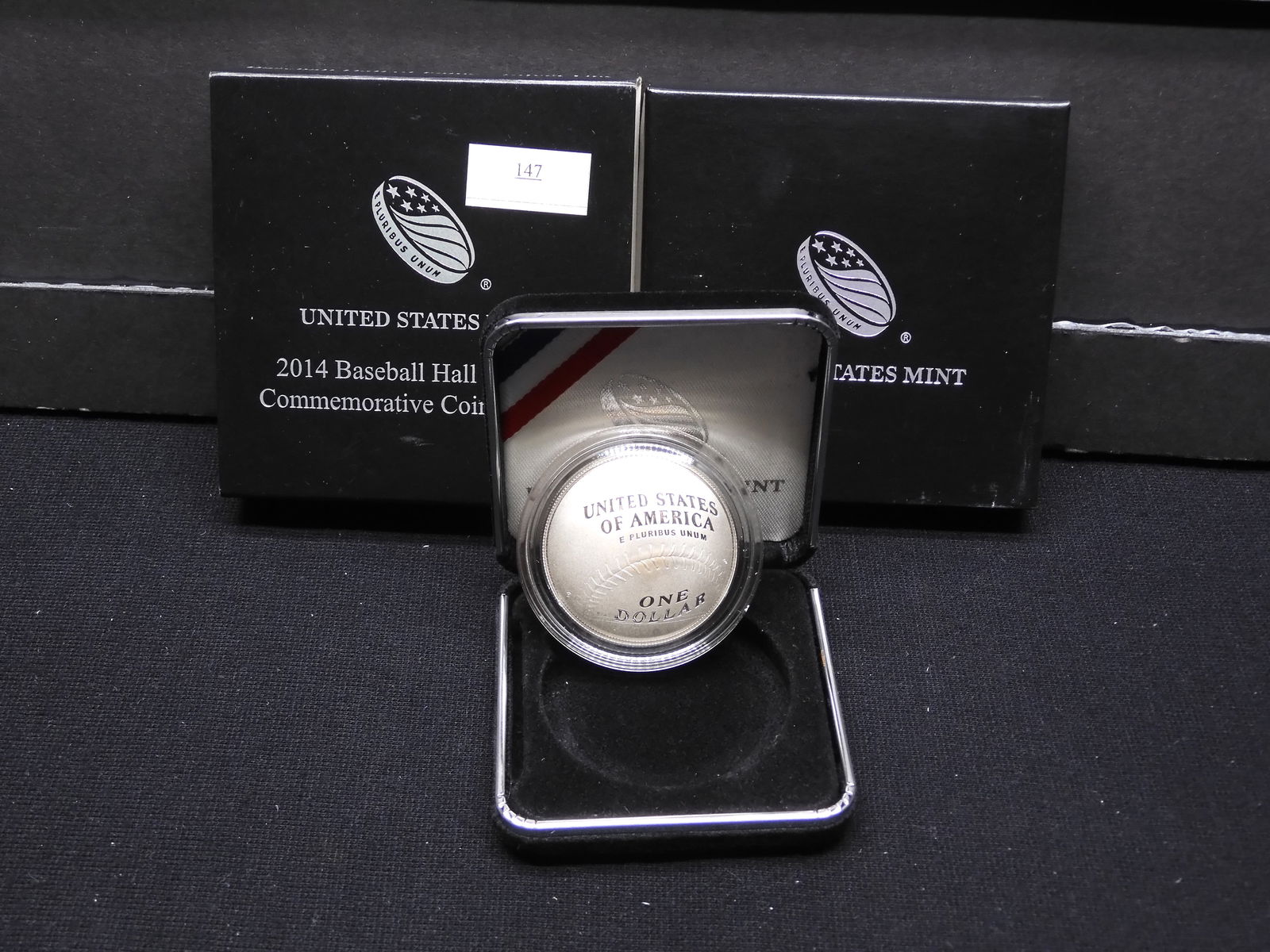 2014 Baseball Hall of Fame Silver Dollar w/ Box & Case (1 of 3)