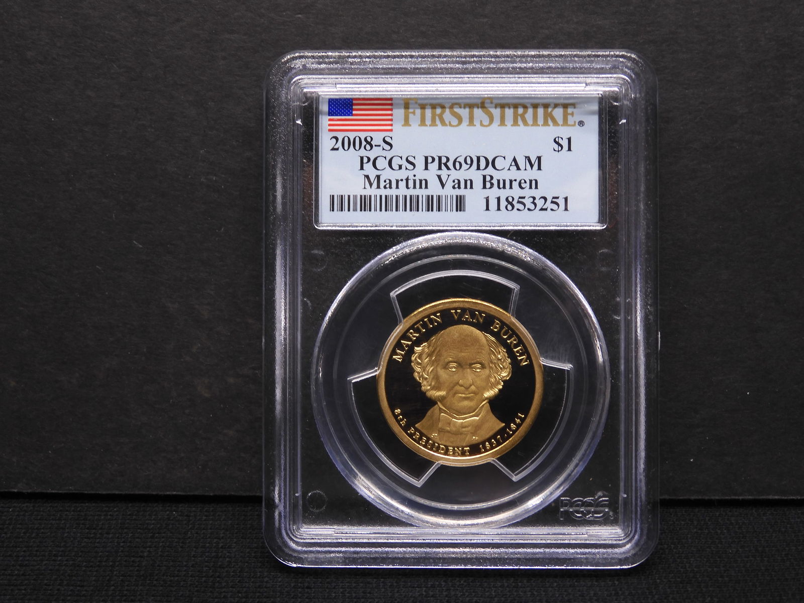 2008-S Martin Van Buren Presidential Dollar - PCGS PR69 DCAM - 1st Strike (1 of 4)