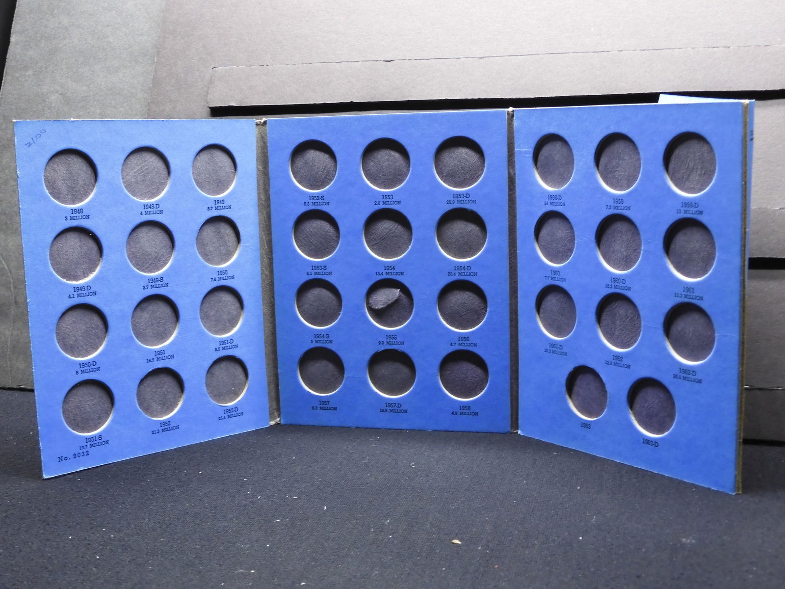 EMPTY Tri-Fold - Benjamin Franklin Half Dollar - 1948-1963 (1 of 2)