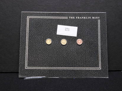 Franklin Mint Issued 3 Mini Coin Set: Franklin Mint Issued 3 Mini Coin Set