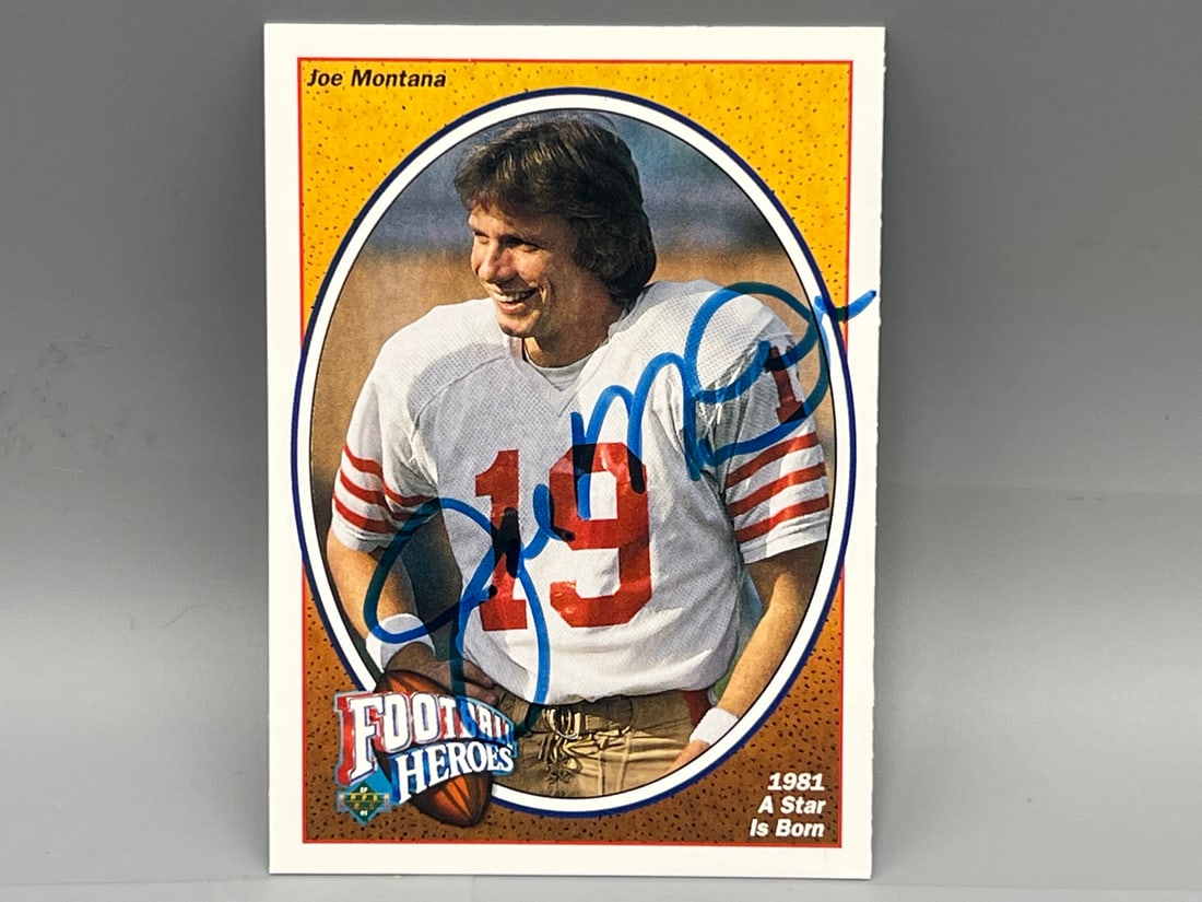 1991 Upper Deck Joe Montana Heroes Autographed Card #2 - Questionable Authenticity (1 of 2)