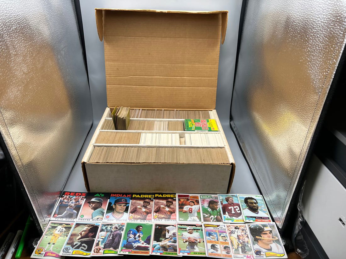 Full Four Row Box of 1980's & 1990's Vintage Sports Cards W/ Many Stars - Varying Conditions (1 of 5)