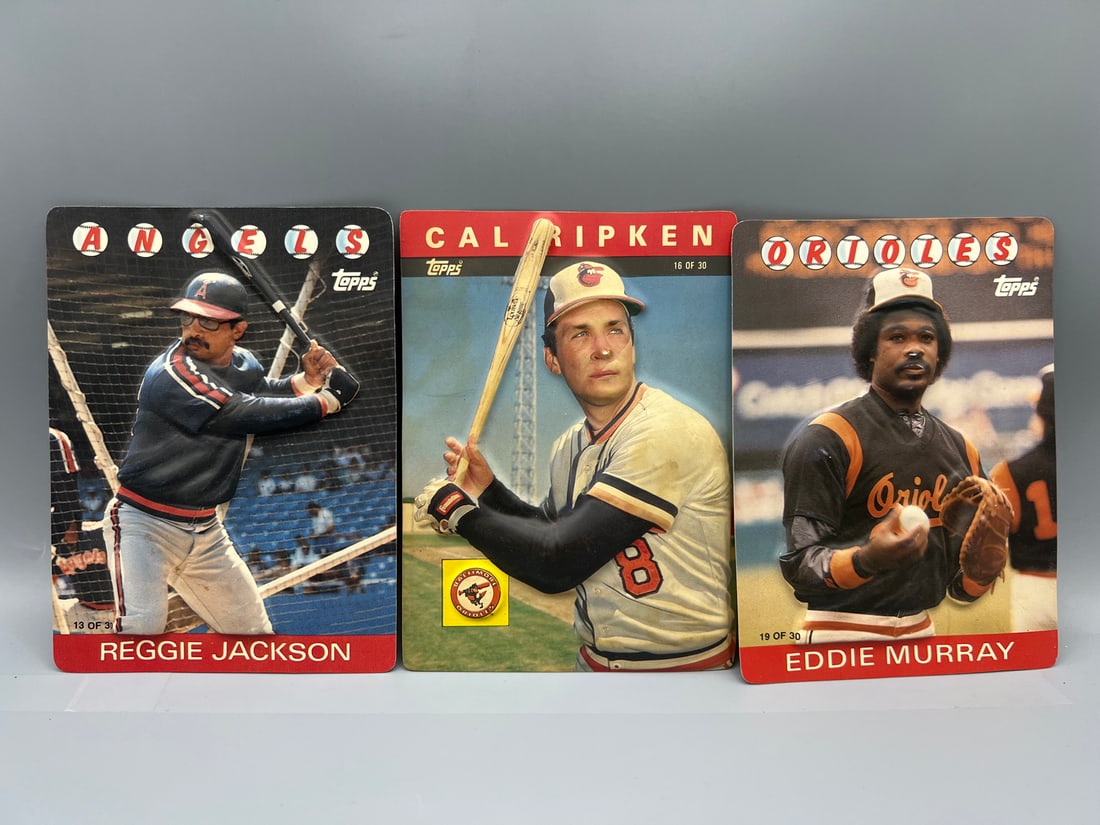 Lot of (3) 1986 Topps 3-D Super Stars Baseball Cards (1 of 2)