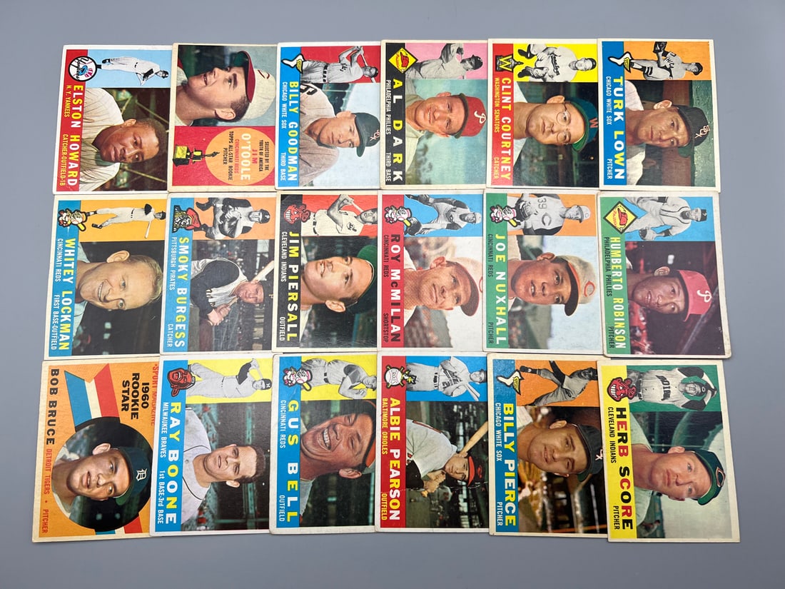 Lot of (18) 1960 Topps Baseball Cards - Varying Conditions (1 of 5)