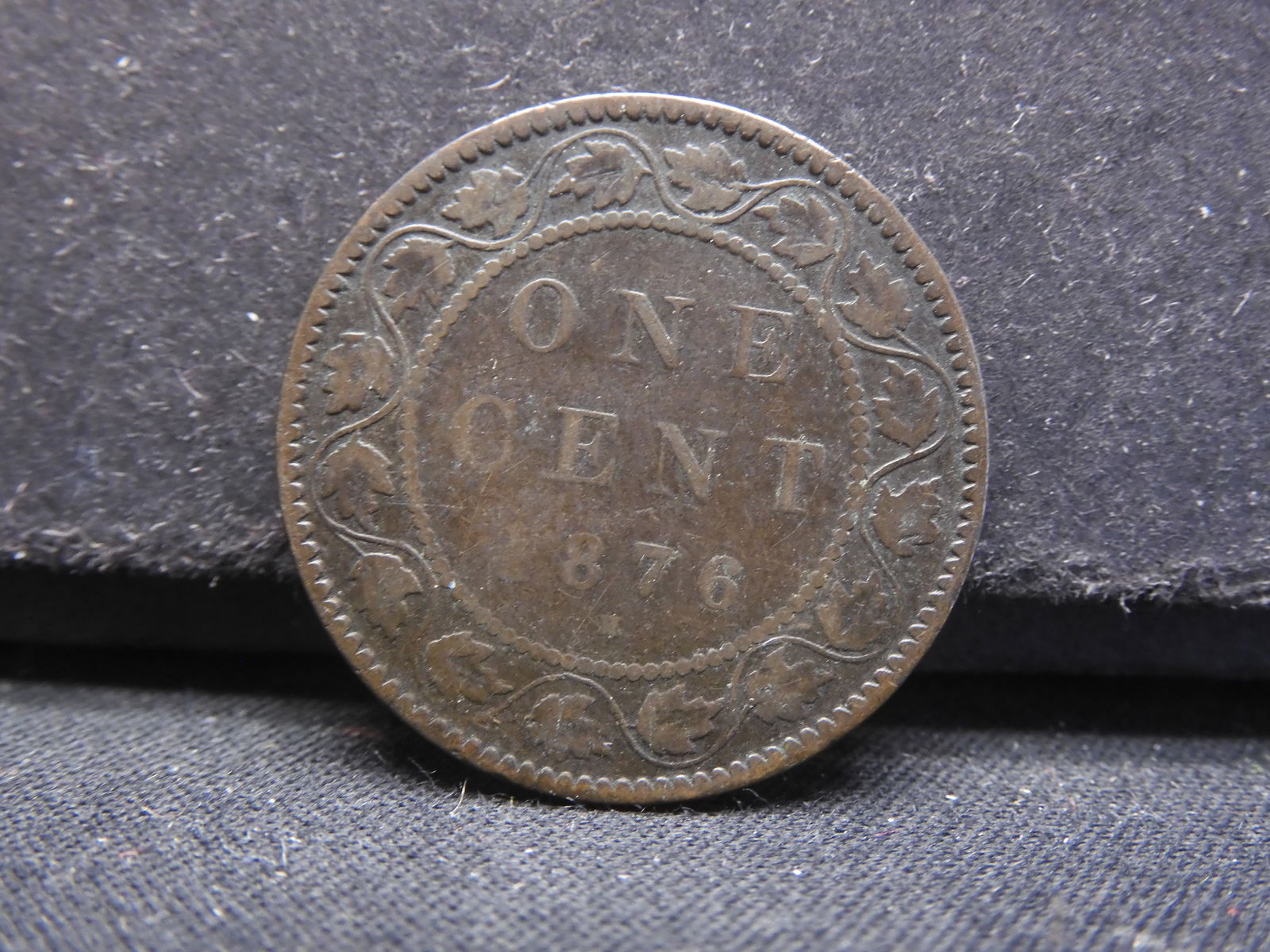 1876 H Large Cent from Canada (1 of 2)