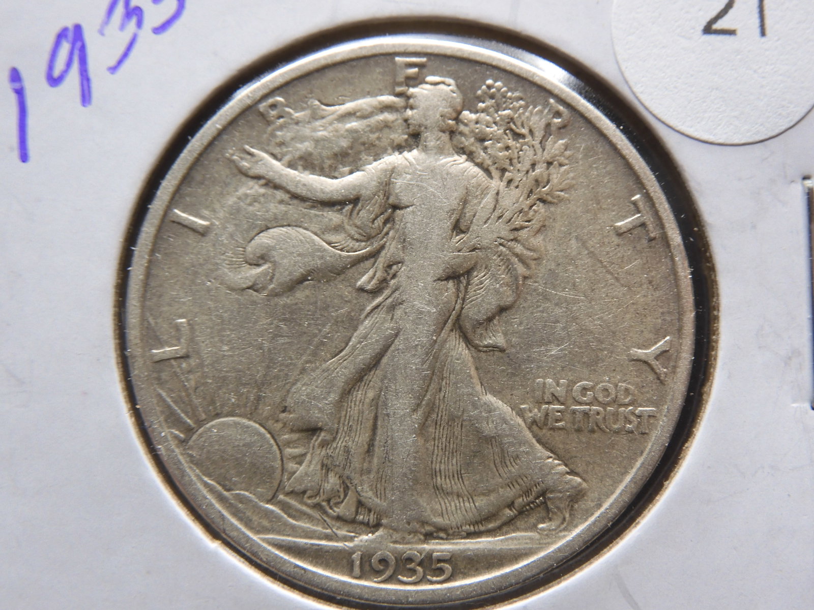 1935 Walking Liberty Half Dollar. 90% Silver: 1935 Walking Liberty Half Dollar. 90% Silver
