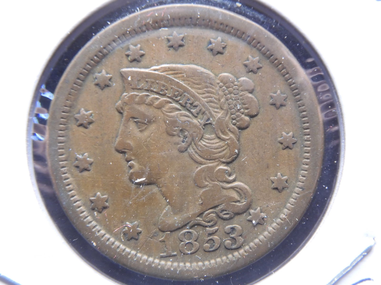 1853 VF35 Large Cent (1 of 3)
