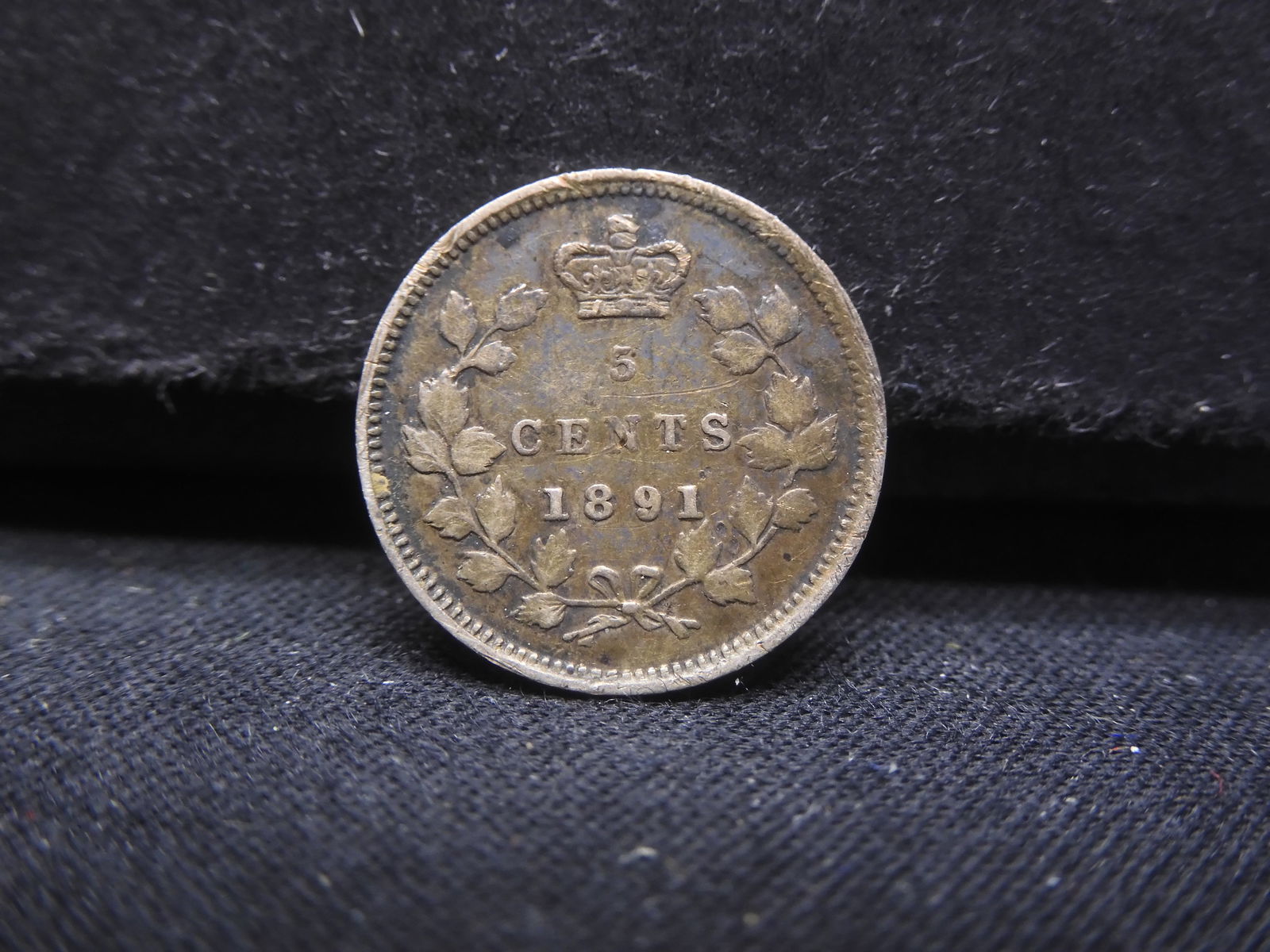 1891 5 Cents from Canada 92.5% Silver (1 of 2)