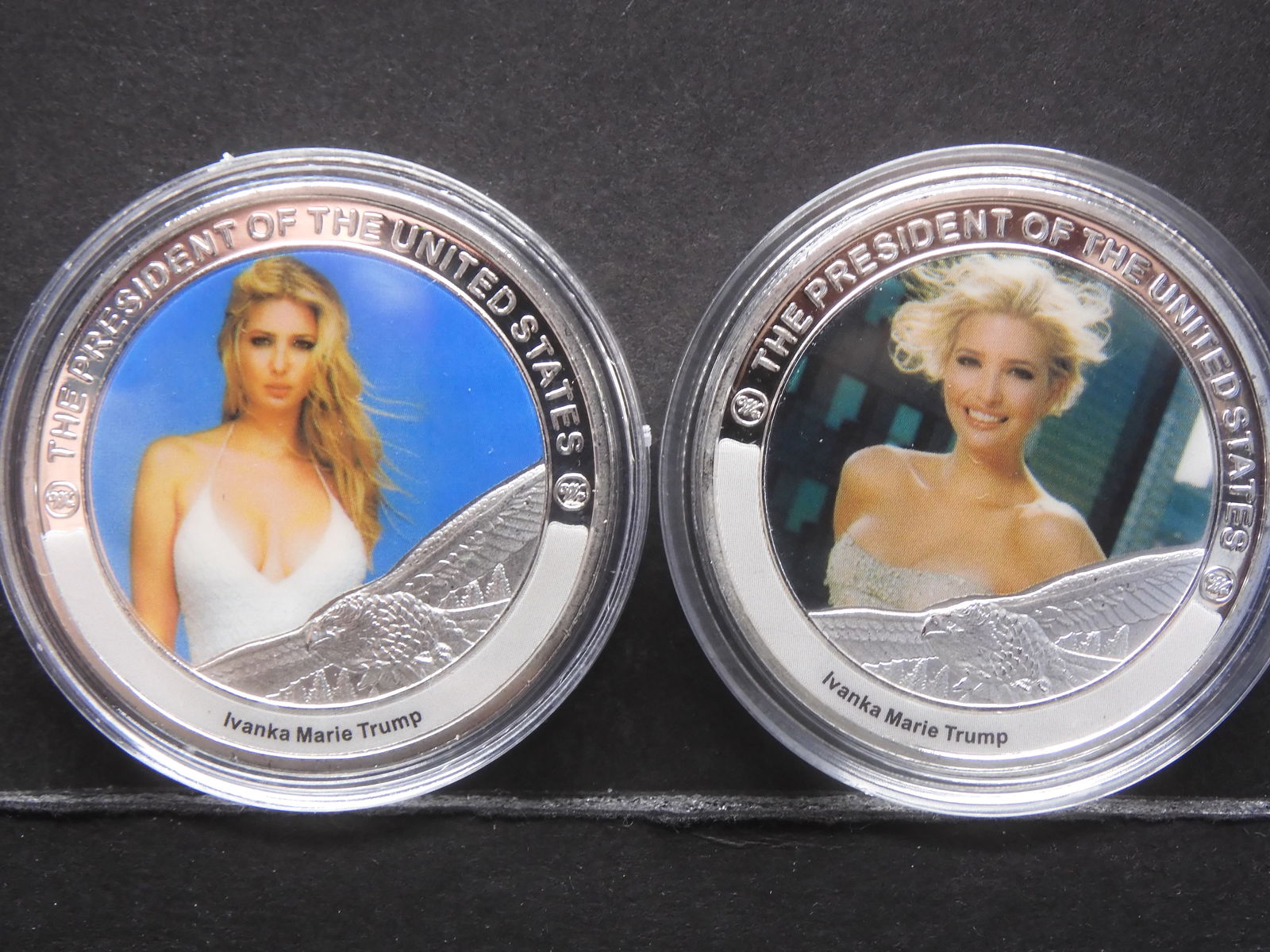 2-Beautiful Ivanka Trump Tokens-new, novelty, no silver (1 of 5)
